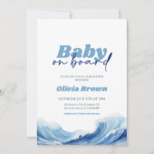 Bébé à bord Invitation Baby shower, Surf bébé (Devant)