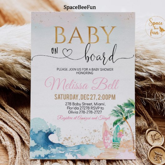 Bébé à bord Invitation Under the Sea invitation Gi