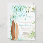 Bébé à bord Surf Baby shower Invitation (Devant)