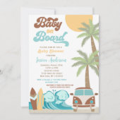 Bébé à bord Surf bébé douche Invitations (Devant)