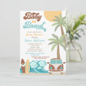 Bébé à bord Surf bébé douche Invitations (Debout devant)