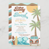 Bébé à bord Surf bébé douche Invitations (Devant / Derrière)