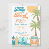 Bébé à bord Surf bébé douche Invitations (Devant)
