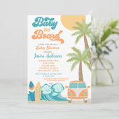 Bébé à bord Surf bébé douche Invitations (Debout devant)