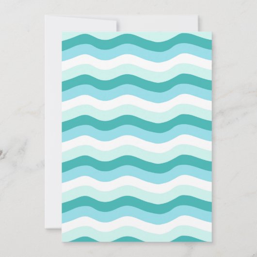 Bébé à bord Surf bébé douche Invitations Fille (Dos)