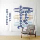 Bébé à bord Surfboard Plage Baby shower Tapisserie (En situation (horizontale))