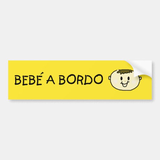 Bebé a Bordo - M- calcomanía de parachoque Bumpersticker (Voorkant)