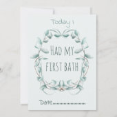 Bébé à deux côtés Milestone Carte frontière floral (Dos)