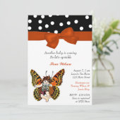 Bébé à papillon Invitation à la douche à saupoudre (Debout devant)