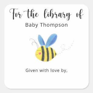 Bébé abeille - Étiquette de livre pour Baby Shower