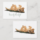 Bébé adorable Lion Carte de remerciements Pastel F (Devant / Derrière)