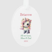 Bébé adorable Unicorn String Lights Enfants Noël (dos)