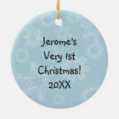 Bébé afro-américain 1er ornement de Noël (Dos)