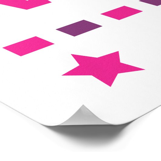 Bébé alphabet visuel rose violet abc poster (Coin)