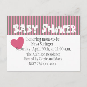 Bébé Amour, Baby shower carte postale Invitation