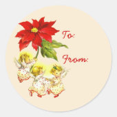 Bébé Anges Danser Cadeau Balise Stickers (Devant)