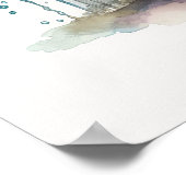 Bébé animal pour la pépinière, affiche Eléphant mi (Coin)