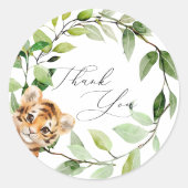 Bébé animaux de la jungle Stickers ronds (Devant)