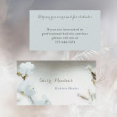 Bébé apaisant Bleu Aquarelle Carte de visite Flora