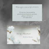 Bébé apaisant Bleu Aquarelle Carte de visite Flora