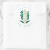 Bébé Aqua À Bord Merci Classic Round Sticker (Sac)