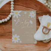 Bébé arrosé, Baby shower Invitation marguerite bei