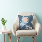 Bébé Astronaut (fille) Sweet Dreams Jeter Oreiller (Chaise)