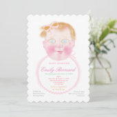 Bébé avec le bavoir, invitation faite sur commande (Debout devant)