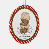 Bébé avec ornement de Noël du bébé d'ours le (Droite)