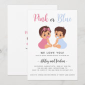 Bébé avec Pacifier Genre Reveal Invitation (Devant / Derrière)