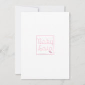 Bébé, baby shower 4,5 x 6,25" invitations (Dos)
