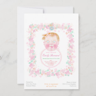 Bébé, baby shower 4,5 x 6,25" invitations