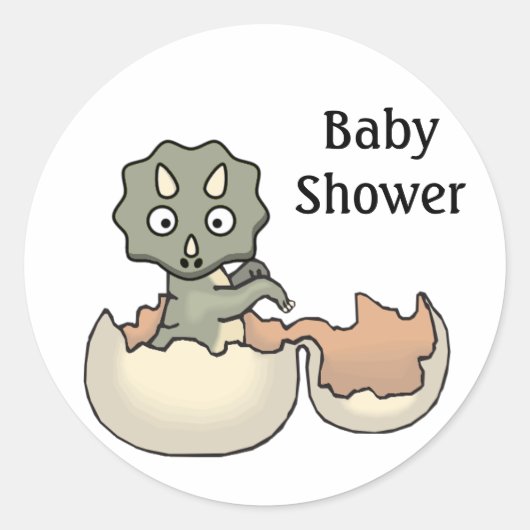Bébé Baby shower Dinosaure Sticker Enveloppe (Devant)
