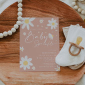 Bébé, Baby shower Invitation rose marguerite