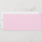 Bébé Baby shower rose Invitation de billet (Dos)