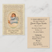 Bébé Baptême Souvenir de la Sainte Carte (Devant / Derrière)