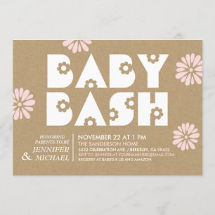 Bébé Bash Invitations de douches pour bébés Papie