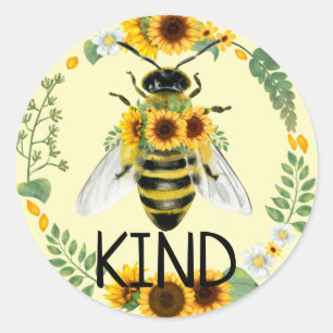 Bebe Be Kind Sunflowers Kindness Sticker Jaune