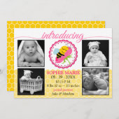 Bébé Bébé Bébé Dormir Faire-part de naissance phot (Devant / Derrière)