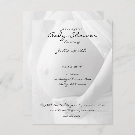 Bébé Bébé Bébé Invitation à la douche (Devant / Derrière)