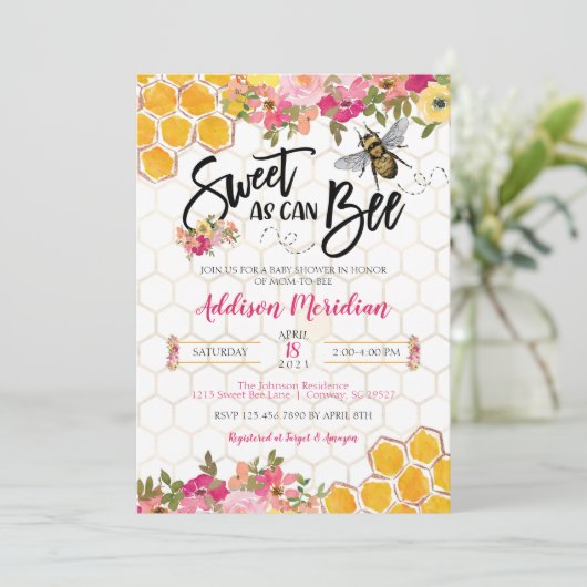 Bébé Bébé Invitation à la douche (Debout devant)