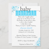 Bébé Bébé Invitations - Bleu Bébé Sprinkle (Devant)