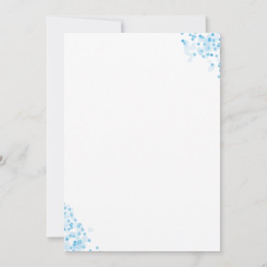 Bébé Bébé Invitations - Bleu Bébé Sprinkle (Dos)