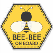 Bébé Bee Baby À Bord Sticker Voiture (Devant)