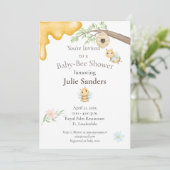 Bébé Bee Baby shower Invitation (Debout devant)
