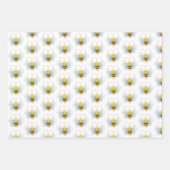 Bébé bee partie carrelé Enveloppement Feuilles de (Devant 2)