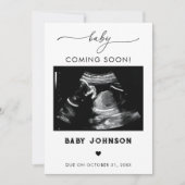 Bébé Bientôt Sonogramme Grossesse Faire-part (Devant)