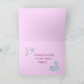 BÉBÉ BIENVENU !  Carte de ~ (Intérieur)