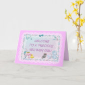 BÉBÉ BIENVENU !  Carte de ~ (Fleur jaune)