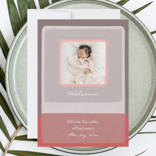 Bébé bienvenue merci nouveau-né Carte